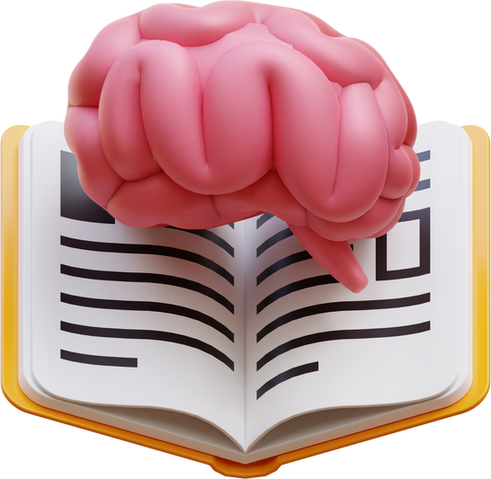 3D Education Object Knowledge Brain and Book